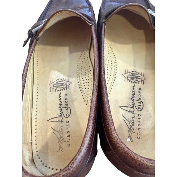 Martin Dingman Classic Diamond Mens 10M Buckle Loafer Brown Slip On Shoe main image 9